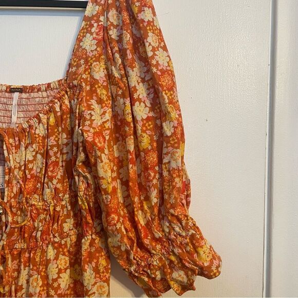 Free People Show Me Love Romper in Orange S - Picture 7 of 10
